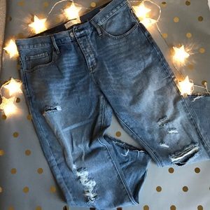 Distressed jeans